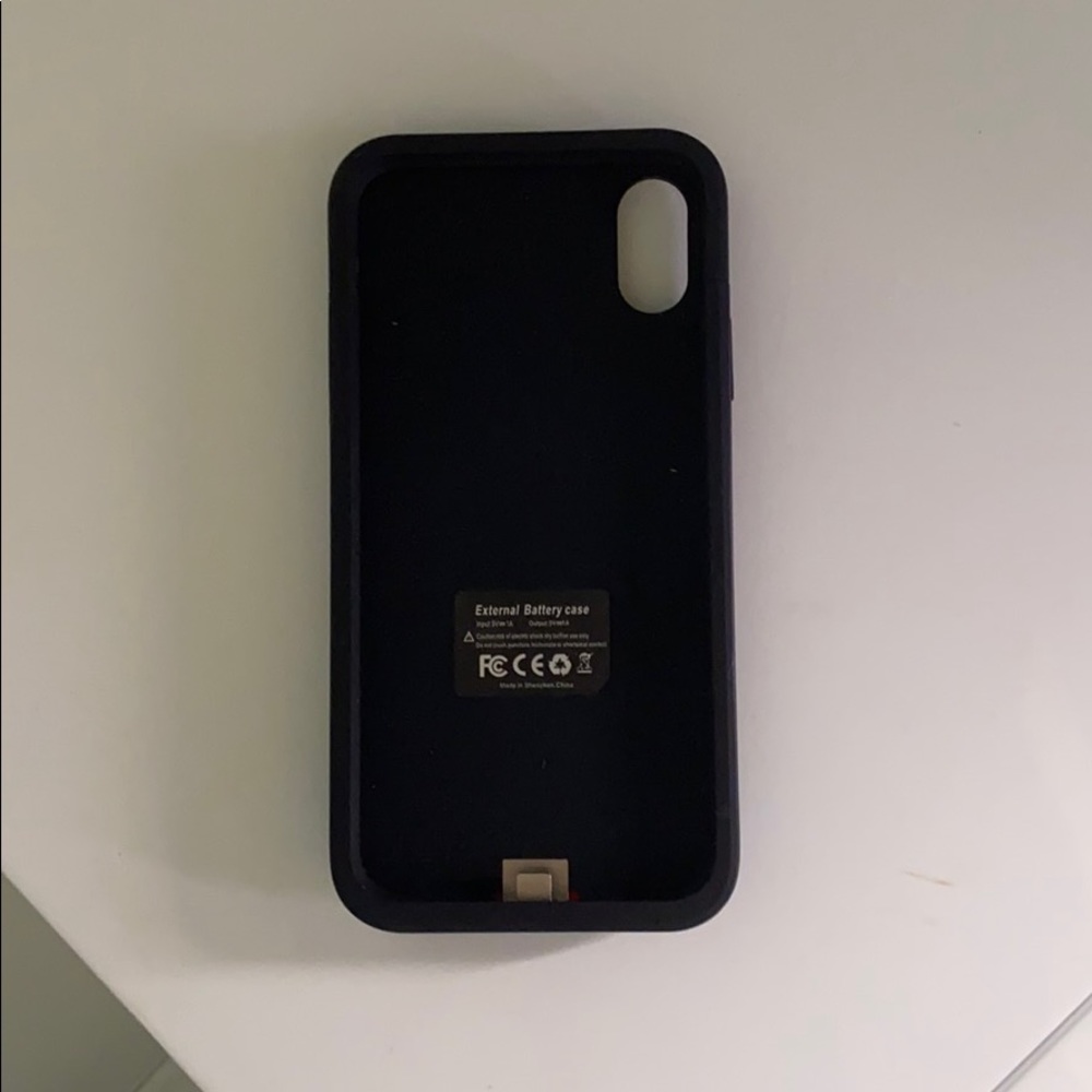 External battery iphone x/xs charging case black